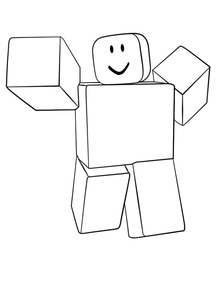 Desenho deNovato Roblox para colorir