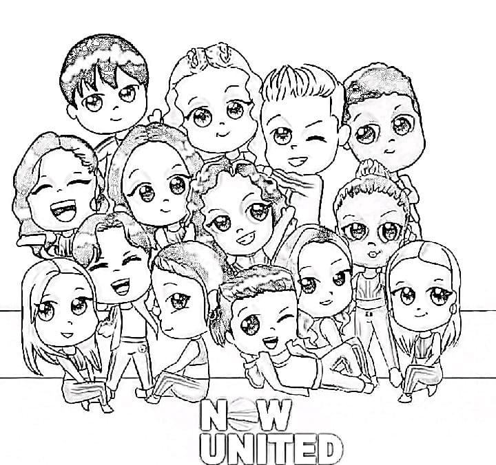 Desenho deNow United 7 para colorir