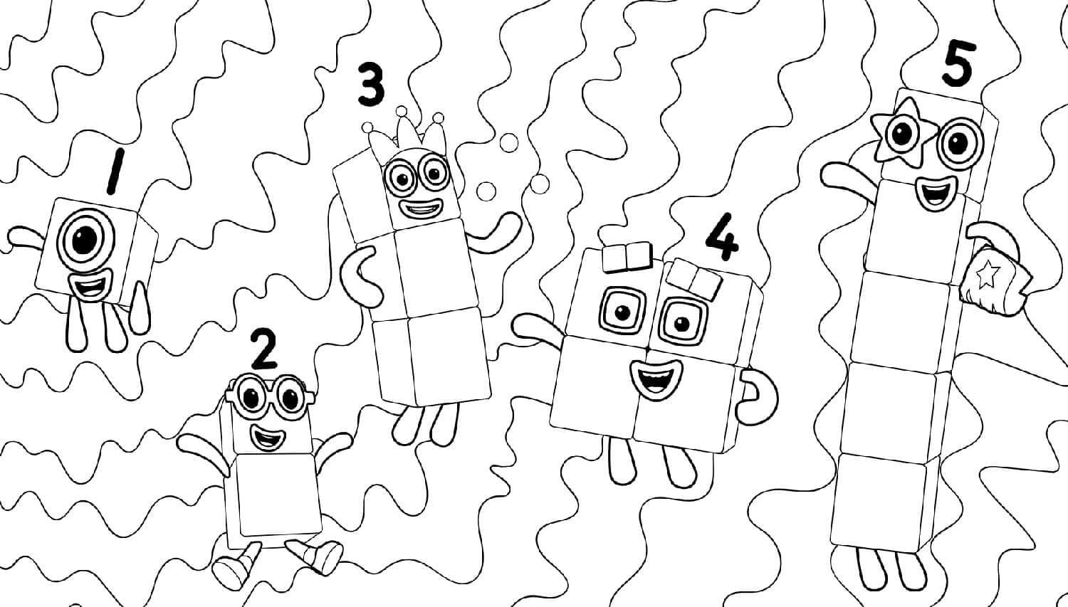 Desenhos de Numberblocks para colorir