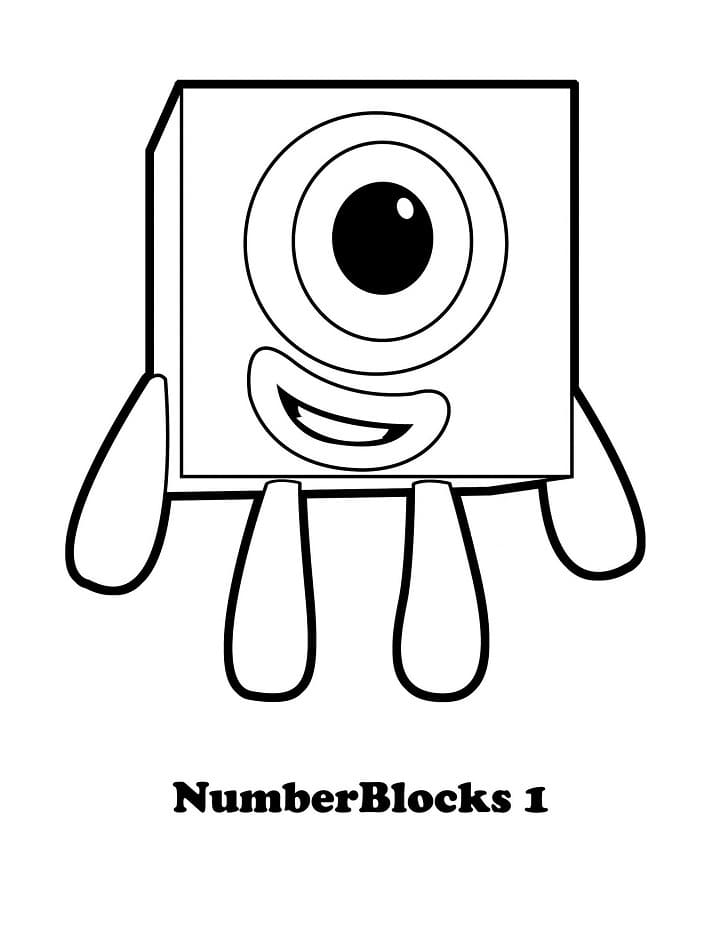 Desenho deNumberblocks 1 para colorir