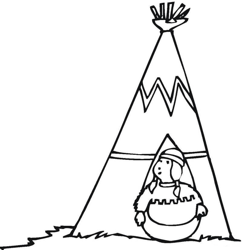 Desenho deO Dono do Wigwam para colorir