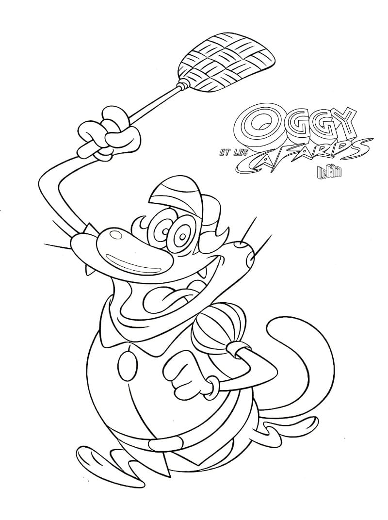 Desenho de Oggy 2 para colorir