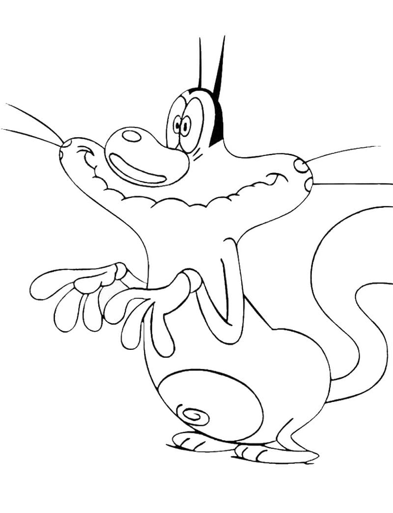 Desenho de Oggy para colorir