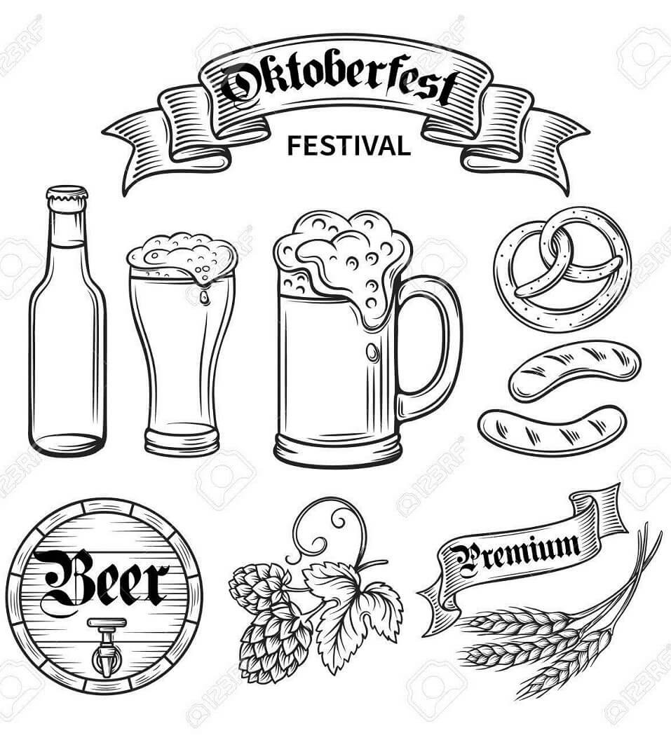 Desenho deOktoberfest 2 para colorir