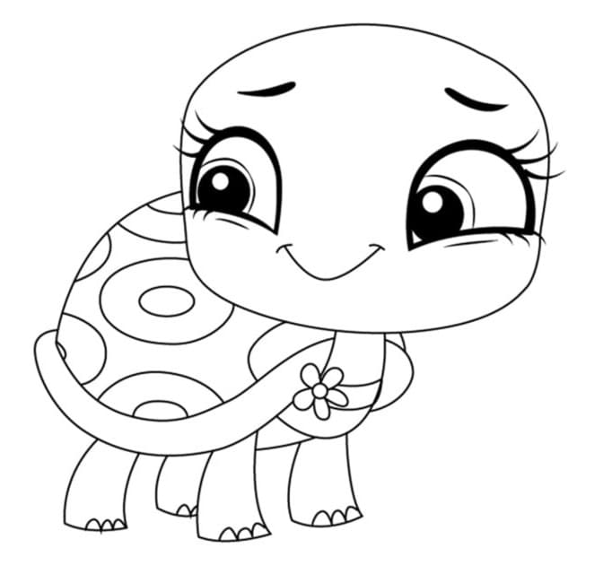 Desenho deOlive Shellstein Littlest Pet Shop para colorir