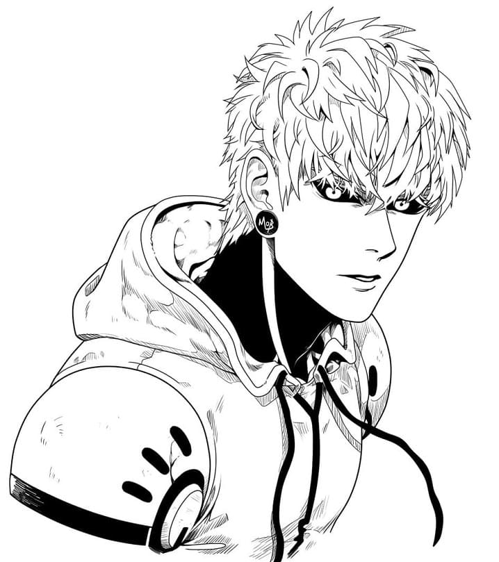 Desenho deOne Punch Man Genos para colorir