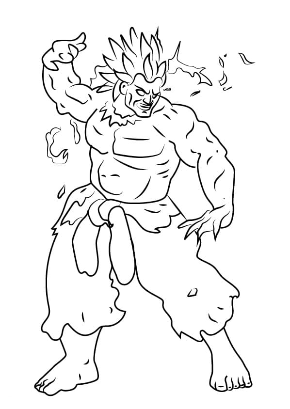 Desenho deOni de Street Fighter para colorir