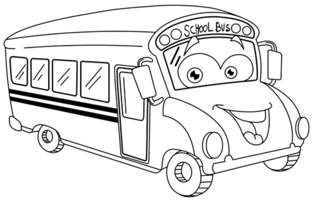 Desenho deÔnibus Escolar 12 para colorir