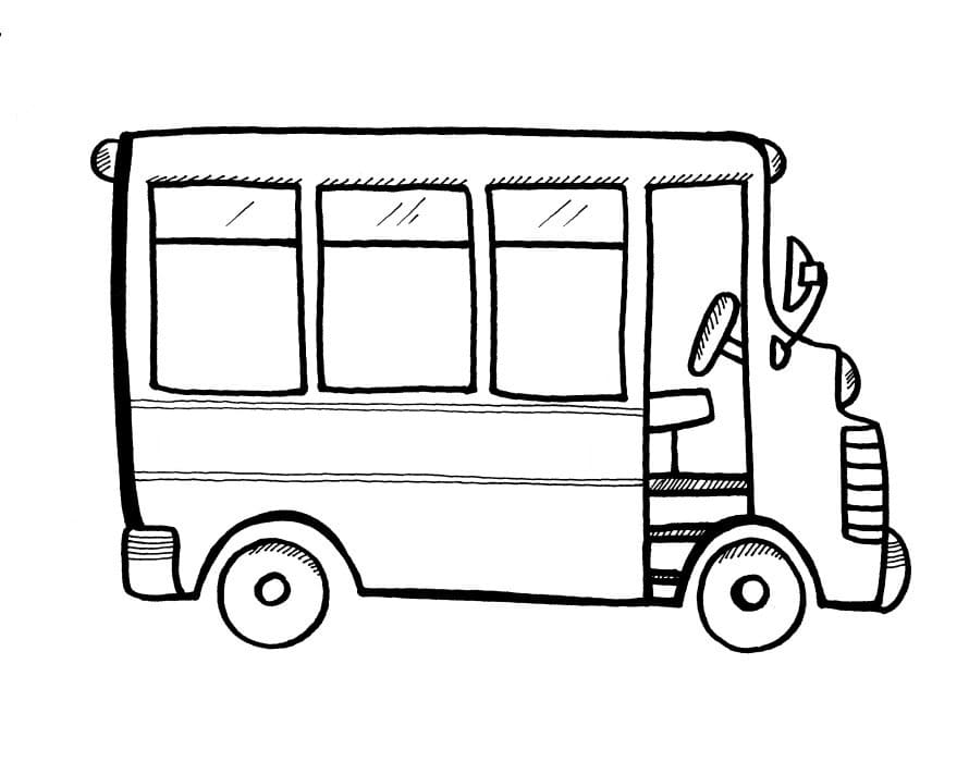 Desenho deÔnibus Escolar 2 para colorir