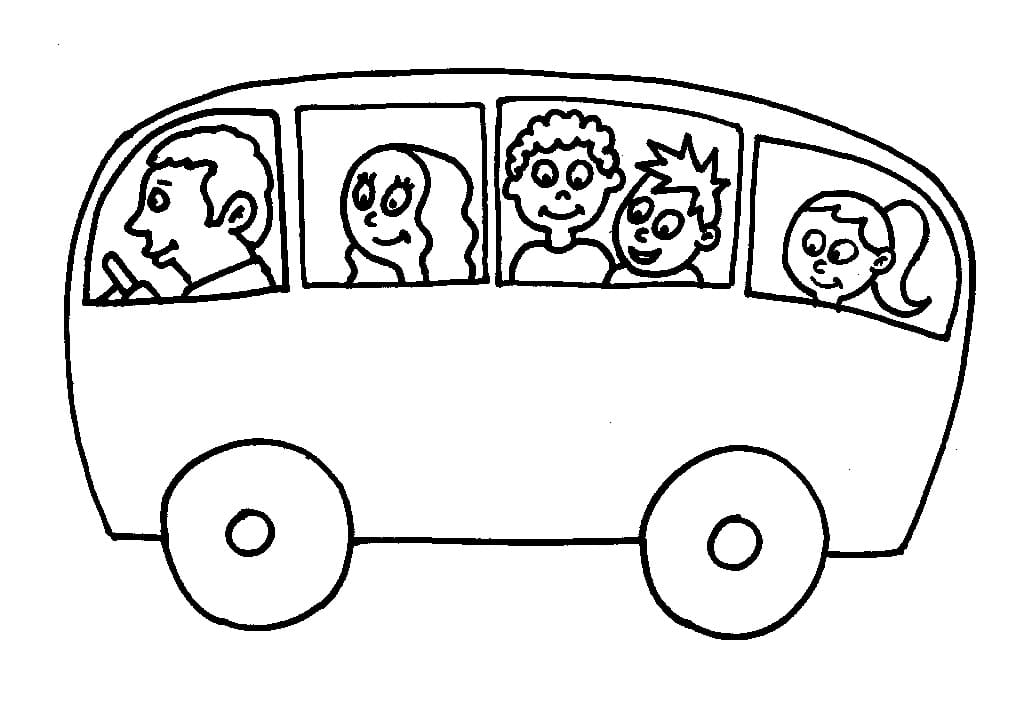 Desenho deÔnibus Escolar 4 para colorir