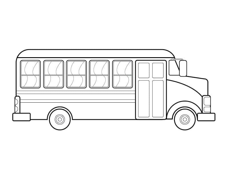 Desenho deÔnibus Escolar 6 para colorir