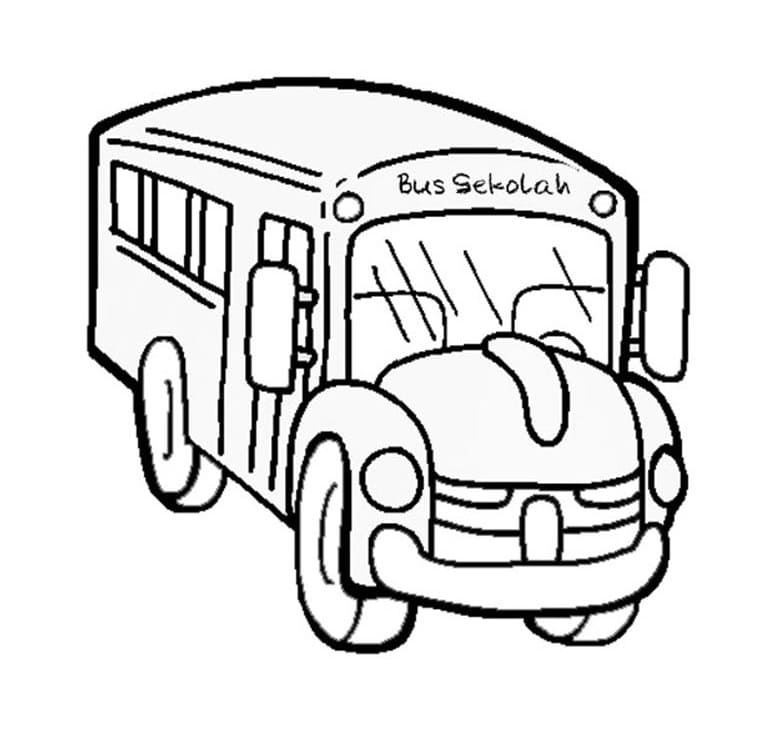 Desenho deÔnibus Escolar 9 para colorir