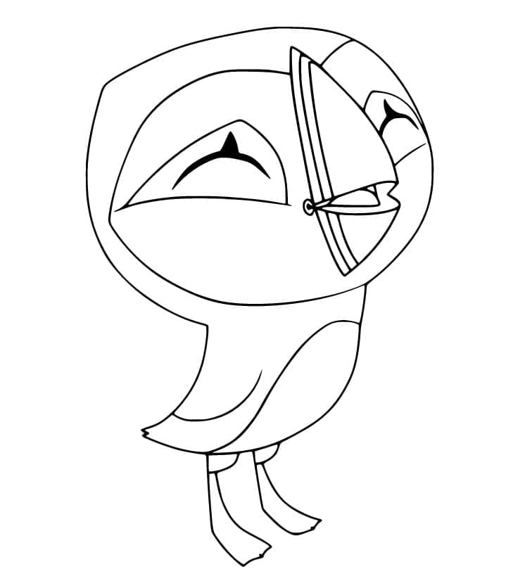 Desenho deOona de Puffin Rock para colorir