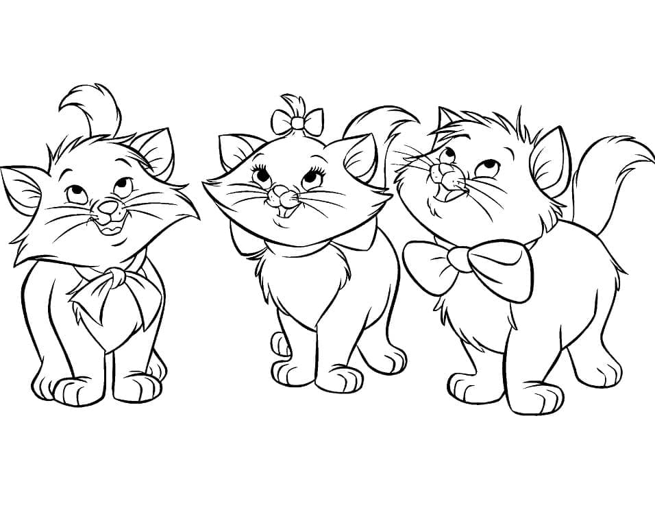 Desenho deOs Aristogatos 1 para colorir