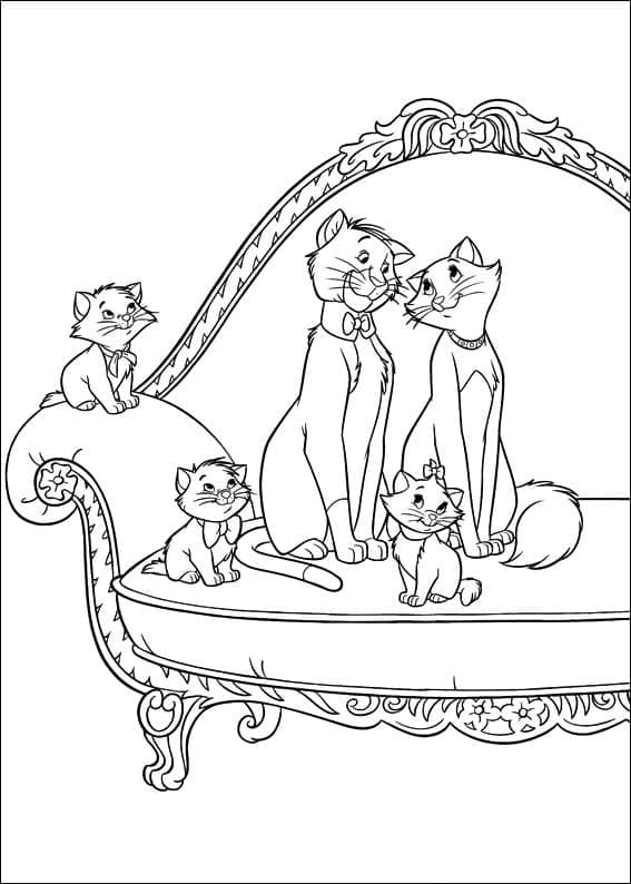 Desenho deOs Aristogatos 12 para colorir