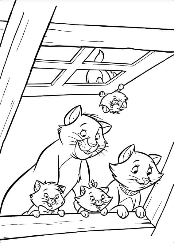 Desenhos de Os Aristogatos para colorir