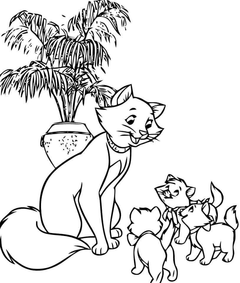 Desenho deOs Aristogatos 5 para colorir