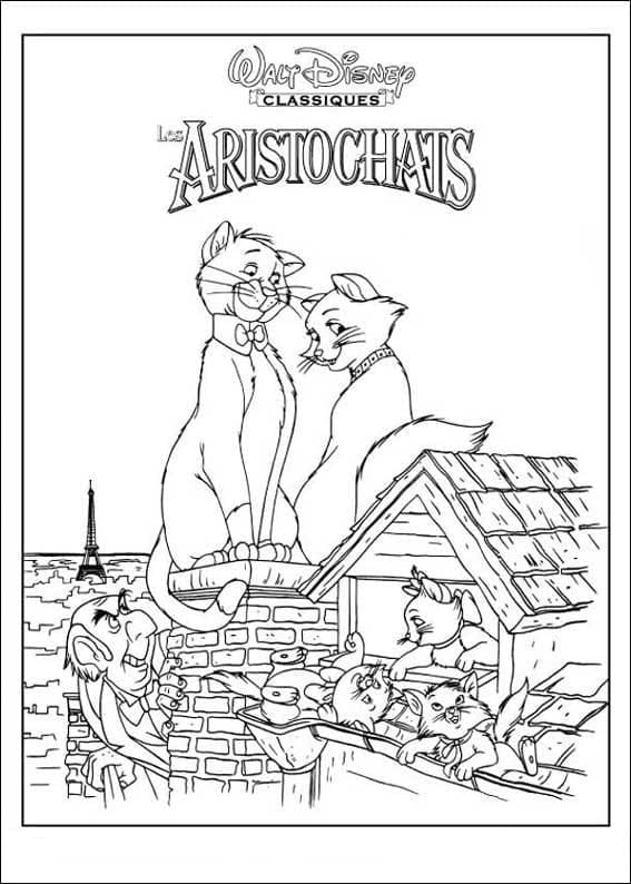 Desenho deOs Aristogatos 9 para colorir