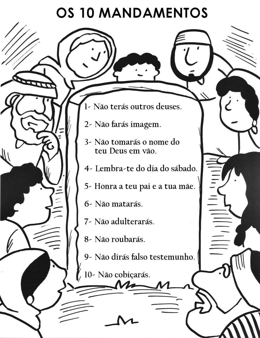 Desenho deOs Dez Mandamentos para colorir