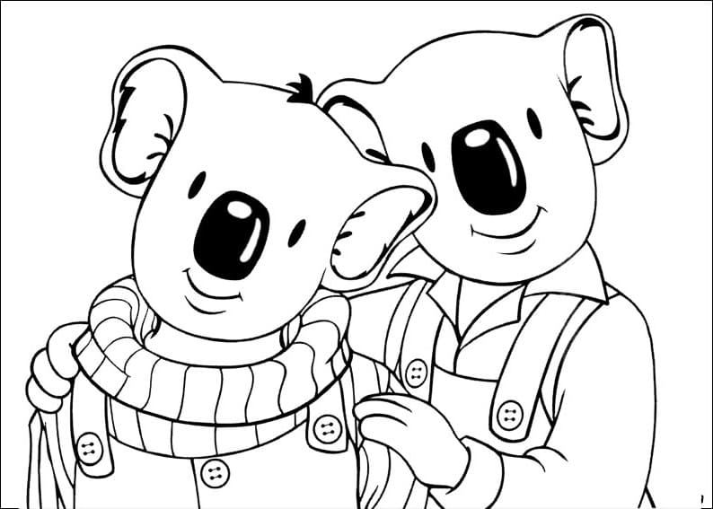 Desenho deOs Irmãos Koala 4 para colorir