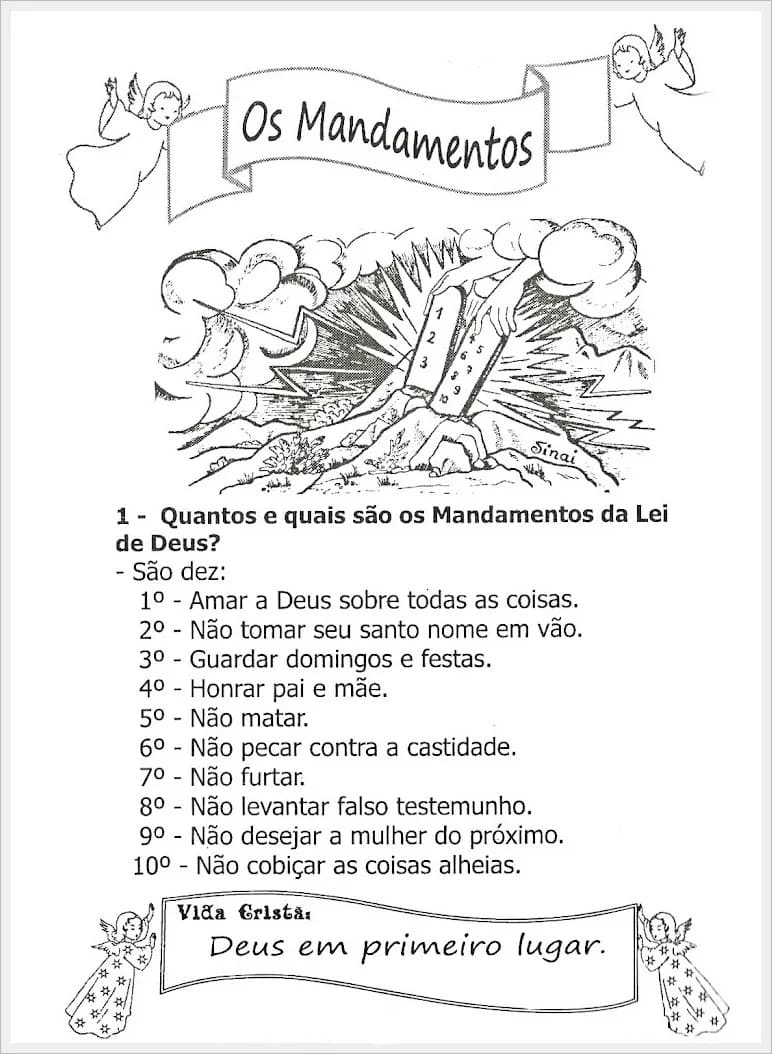 Desenho deOs Mandamentos para colorir