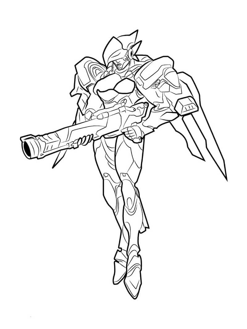 Desenho deOverwatch Pharah para colorir