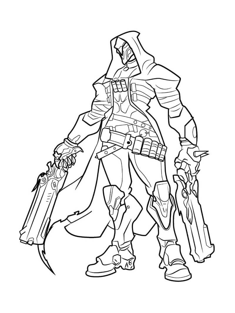 Desenho deOverwatch Reaper para colorir