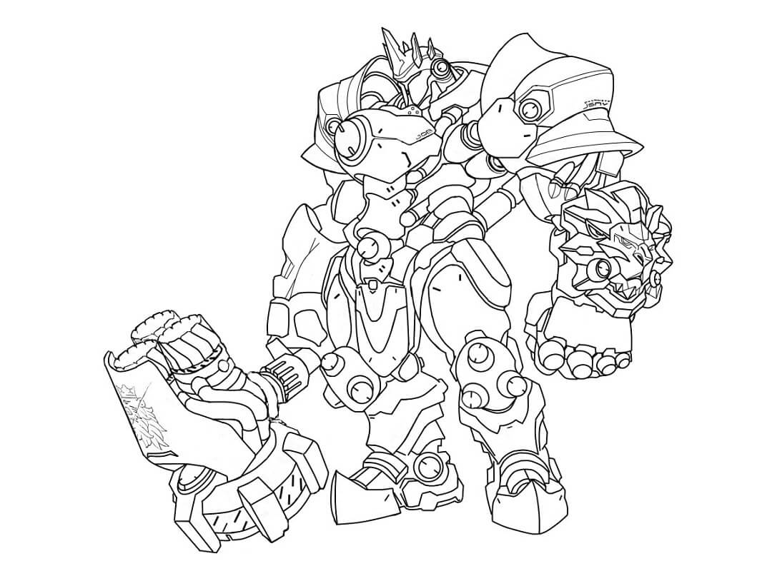 Desenho deOverwatch Reinhardt para colorir