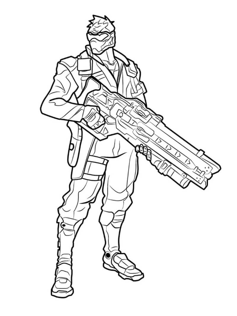 Desenho deOverwatch Soldier 76 para colorir