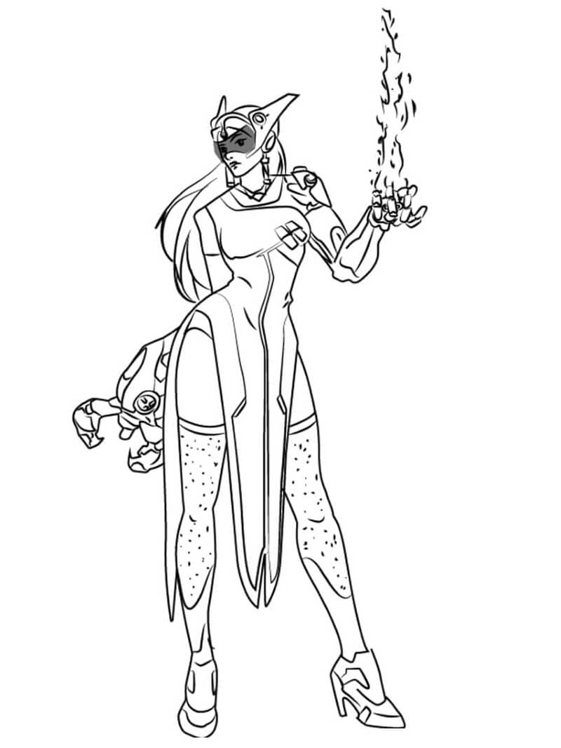 Desenho deOverwatch Symmetra para colorir