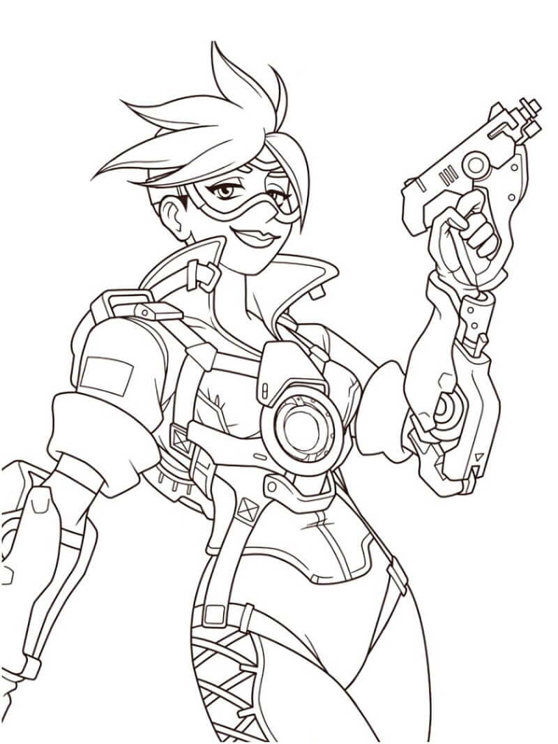 Desenho deOverwatch Tracer para colorir