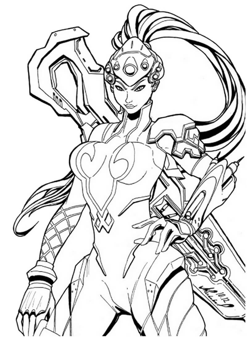 Desenho deOverwatch Widowmaker para colorir