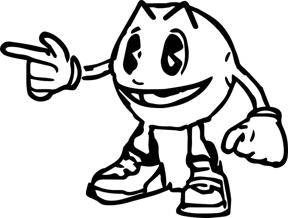 Desenho de Pacman 3 para colorir