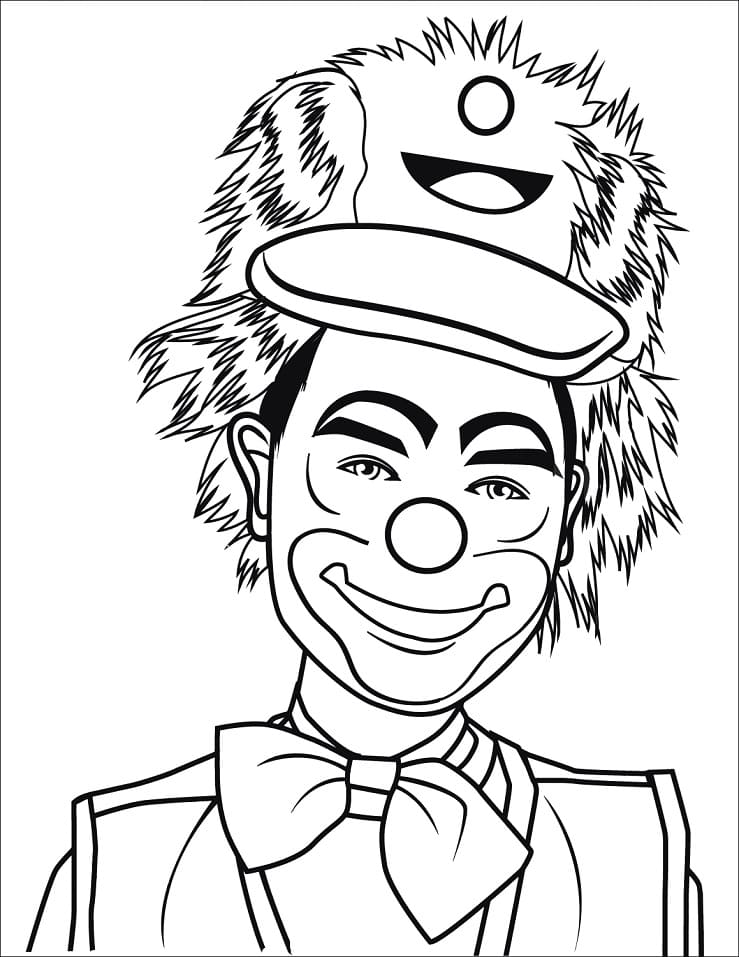 Desenho de Palhaço Sorrindo 1 para colorir