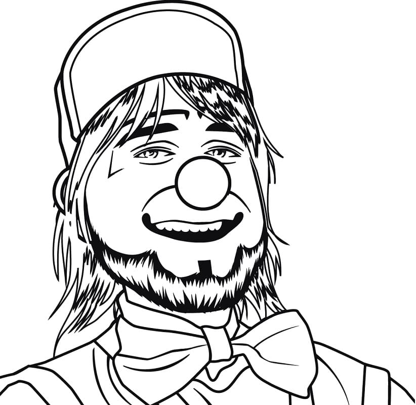 Desenho de Palhaço Sorrindo para colorir