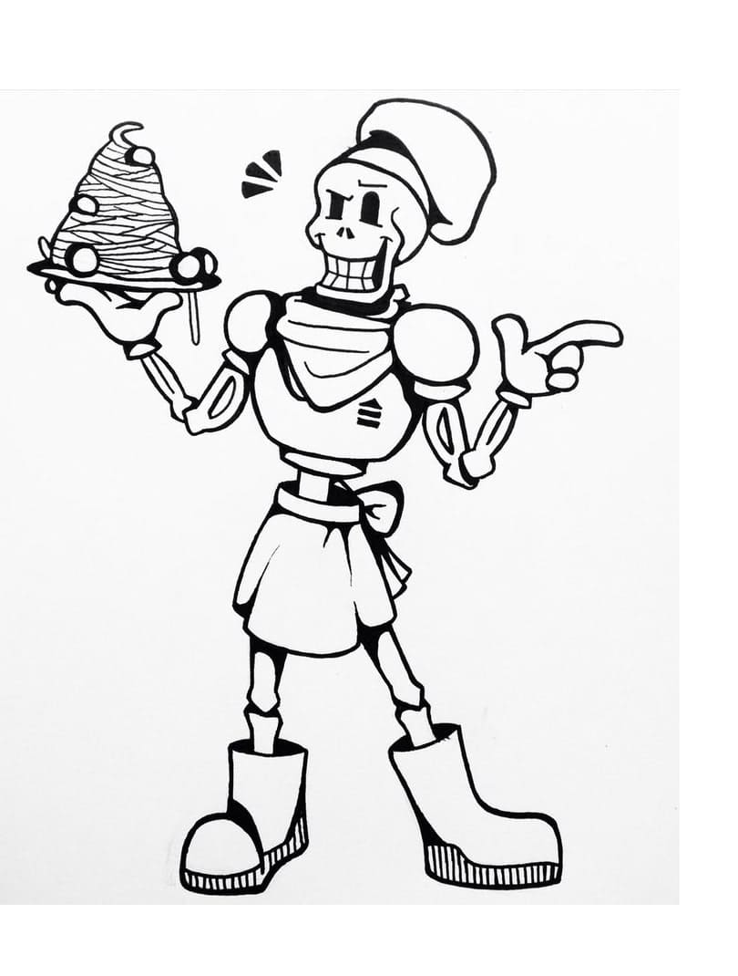 Desenho dePapyrus Undertale para colorir