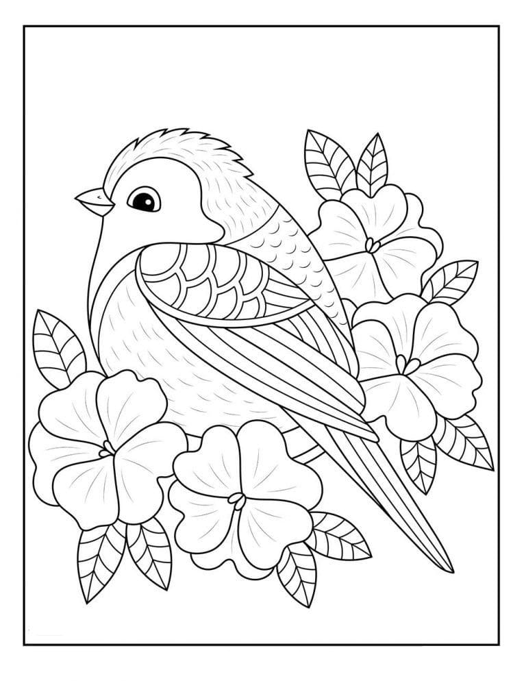 Desenho dePássaro da Primavera 1 para colorir