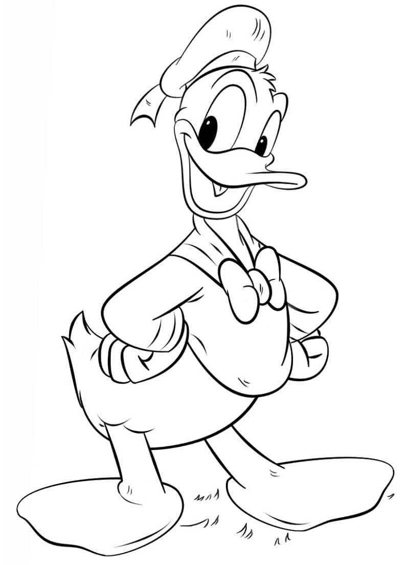 Desenho de Pato Donald 1 para colorir