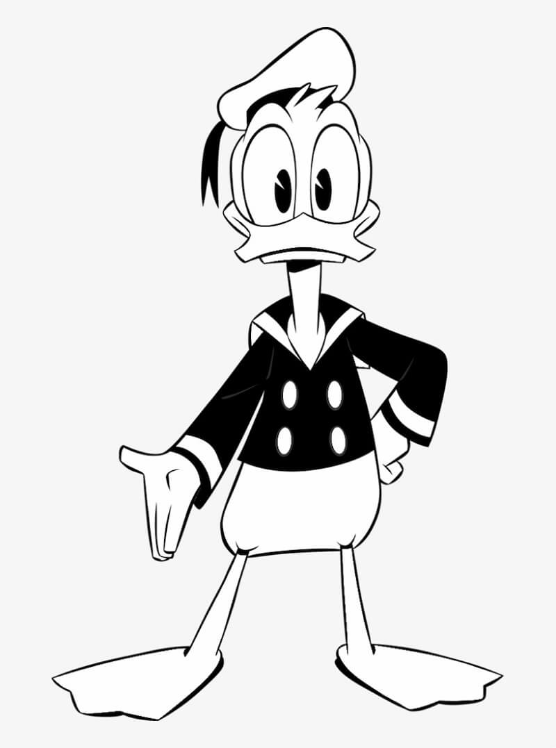 Desenho de Pato Donald 3 para colorir