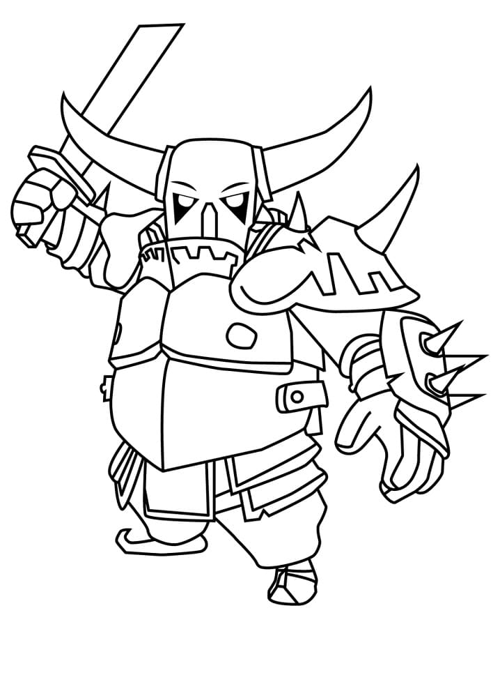 Desenho dePekka Clash of Clans para colorir