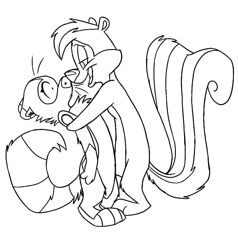 Desenho dePepé Le Pew 2 para colorir