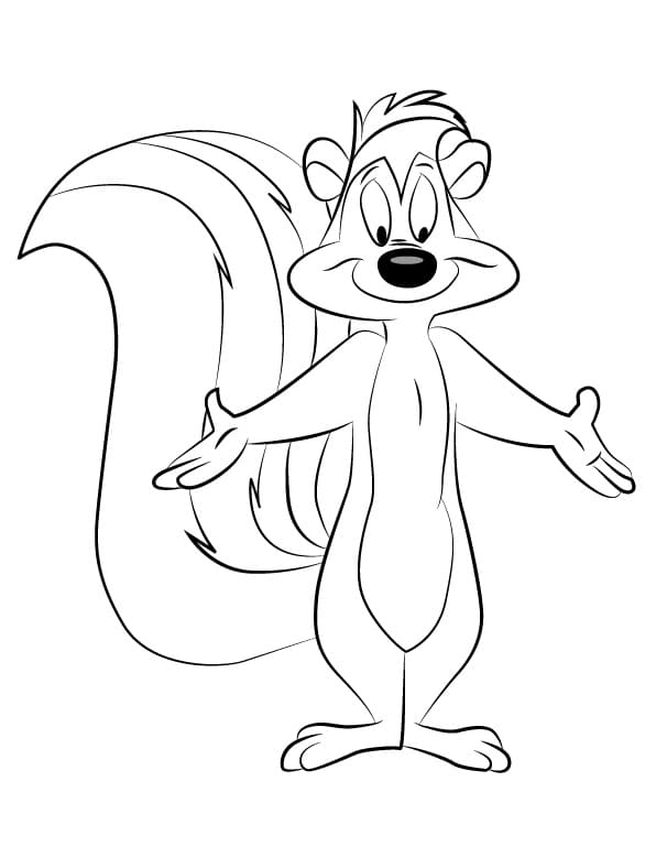 Desenho dePepé Le Pew 3 para colorir