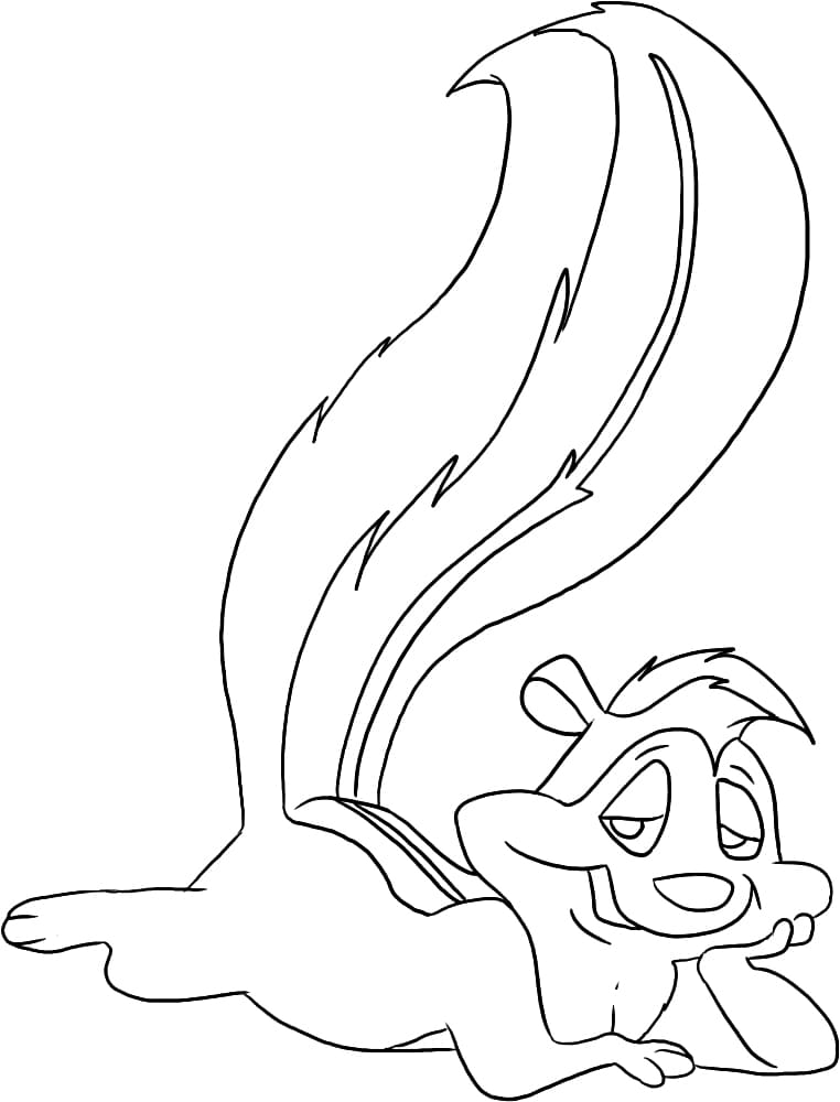 Desenho dePepé Le Pew 4 para colorir