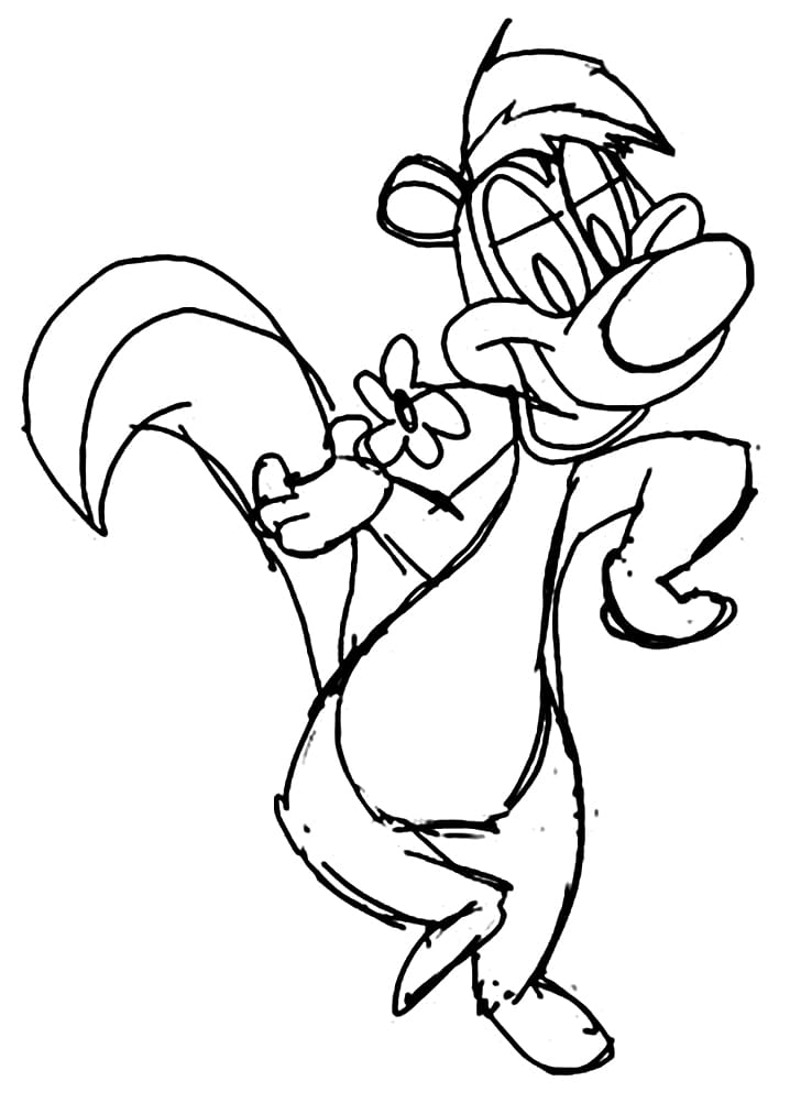 Desenho dePepé Le Pew 5 para colorir