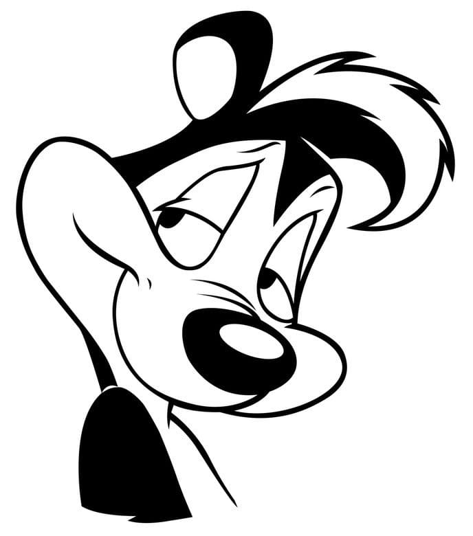 Desenho dePepé Le Pew Charmoso para colorir