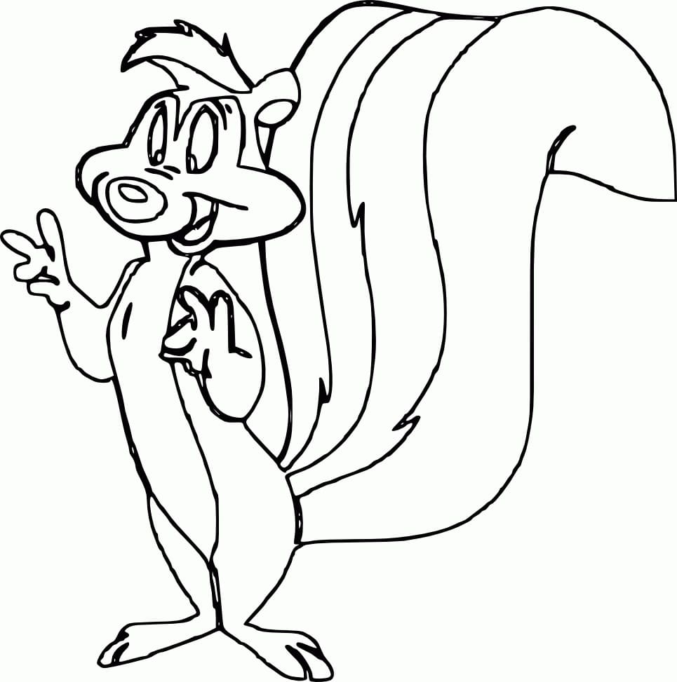 Desenhos de Pepé Le Pew para colorir