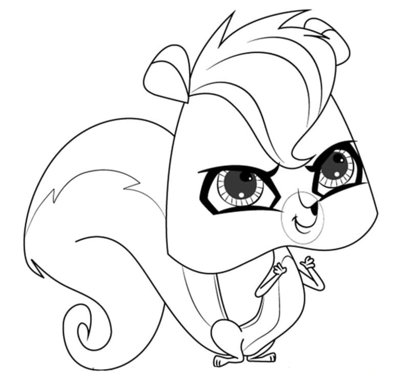 Desenho de Pepper Clark Littlest Pet Shop para colorir