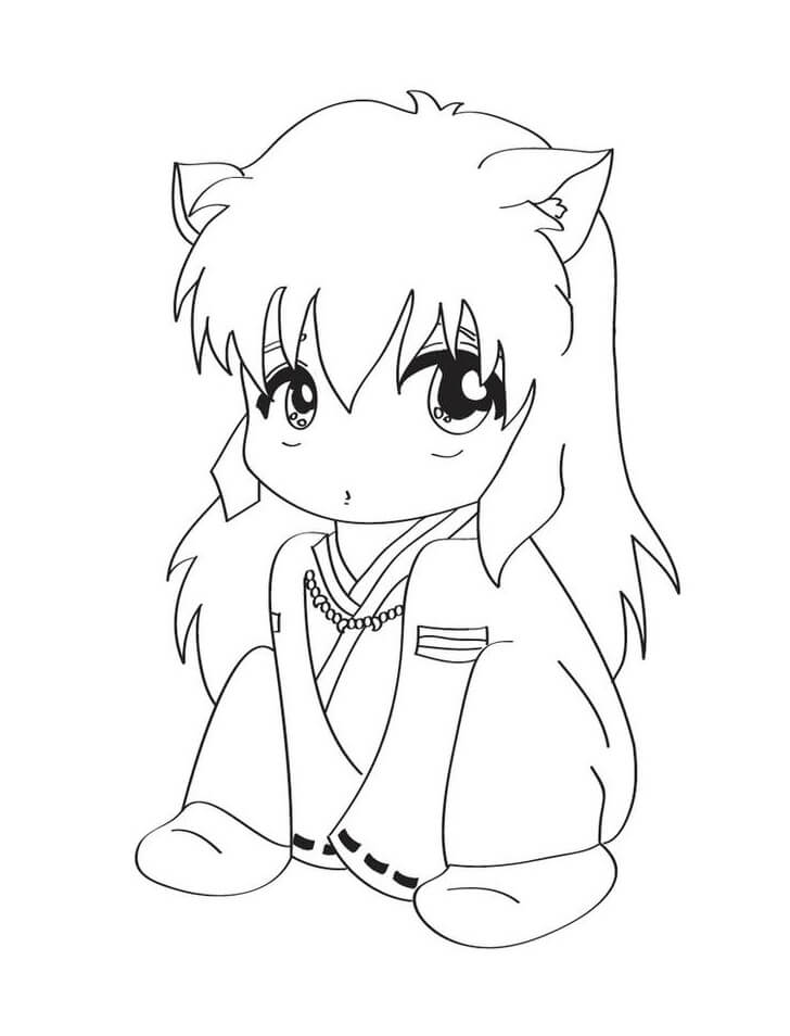 Desenho dePequeno Inuyasha para colorir