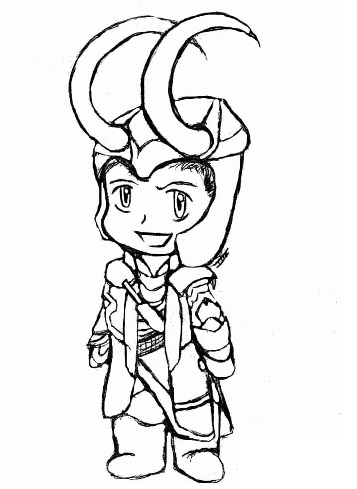 Desenho de Pequeno Loki para colorir