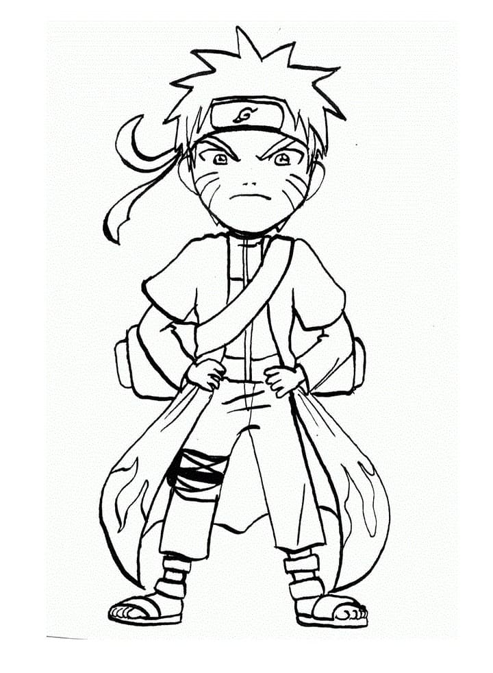 Desenho dePequeno Naruto para colorir